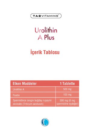 Tabvitamins Urolithin A Plus 30 Tablet | Tanışma Paketi Shaker Hediyeli