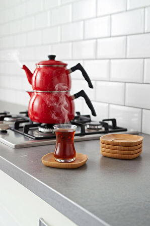 Bambum Silva 6'lı Kare Çay Tabağı B2502