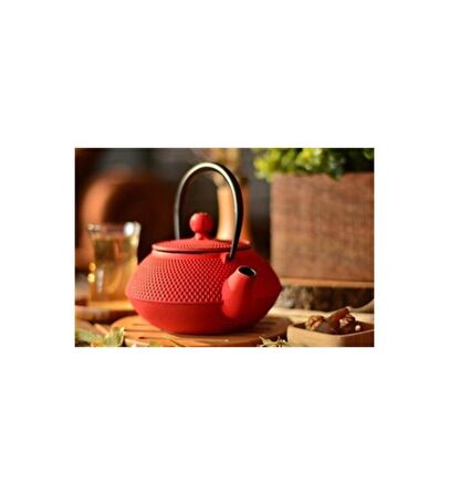 Linden Sümbül Döküm Demlik 750 ml Kırmızı