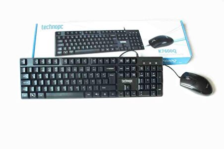 TechnoPc Kablolu Klavye Mouse Set