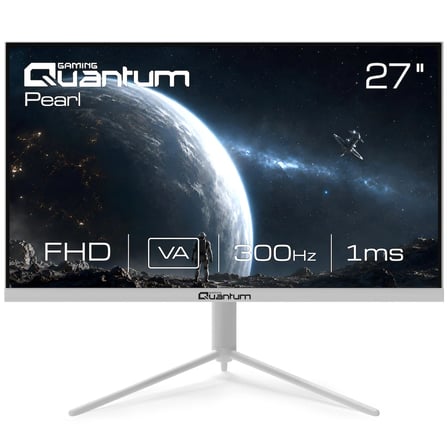 Quantum Pearl MG27W-A FHD VA 300Hz 1ms 2xHDMI+2xDP Dahili Hoparlör 27" Flat Beyaz Yükseklik ayarlı Gaming Monitör QNMNT10F080958