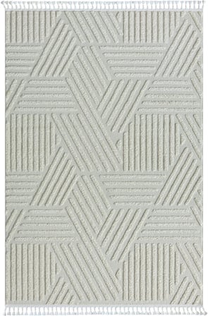 Loop Lp001a Beyaz Halı Dekoratif Sisal Bukle Tozsuz Antialerjik Salon Halısı Yatak Odası Koridor