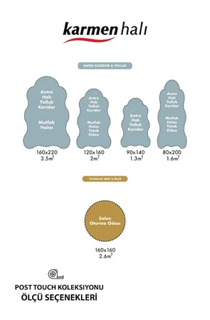 Post Touch Th001S Siyah Halı Post Peluş Kürk Halı