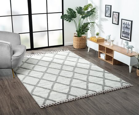 Loop Lp002a Gri Halı Dekoratif Sisal Bukle Tozsuz Antialerjik Salon Halısı Yatak Odası Iskandinav