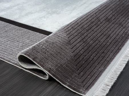 Trend 4101 Gri Akrilik Pamuk Yumuşak Modern Mutfak Yatak Odası Salon Oturma Odası Halısı