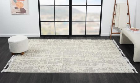 Wool Wl007a Bej Halı Sisal Bukle Dekoratif Kabartmalı Halı Tozsuz Antialerjik Salon Halısı Koridor