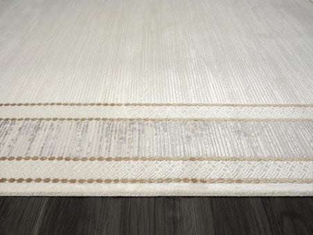 Elegance Eg006a Gri Halı Gold Detaylı Viskon Doğal Iplik Bambu Halı Tozu Az Salon Halısı Yatak Odası