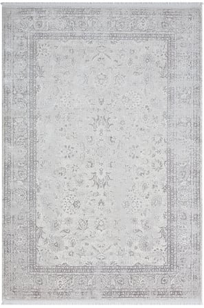 Elegance Eg004a Gri Halı Antrasit Modern Klasik Desenli Viskon Doğal Iplik Bambu Halı Tozu Az Salon