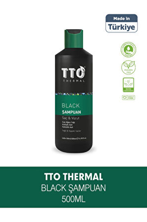 Tto Saç Ve Vücut Şampuanı 500 ml Black ( Çay Ağacı Yağı / Tea Tree Oıl)