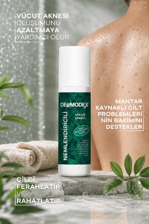 Dermodex Nemlendirici ve Akneye Eğilimli Ciltler İçin Vücut Spreyi 200 ml