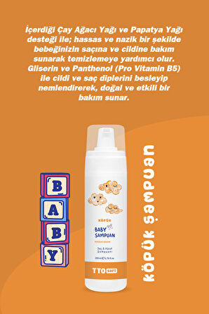 TTO SOFT BEBEK KÖPÜK ŞAMPUANI 200 ML