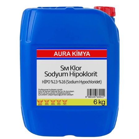 Sıvı Klor 6 Kg Sodyum Hipoklorit %15
