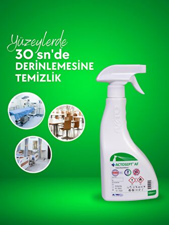 ACTOSEPT® AF 500 ml | Kullanıma Hazır Alkollü Yüzey Dezenfektanı 30 saniyede Etkili