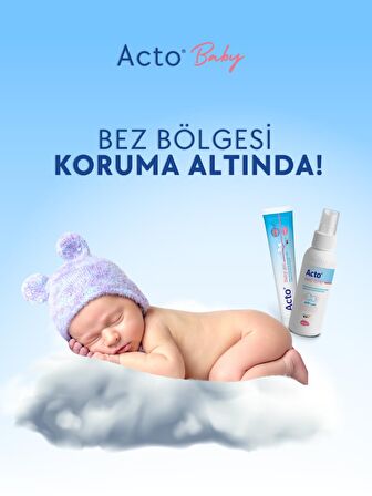 ACTO® BABY SPRAY 100 ml | Bebekler için Koruyucu Pişik Spreyi | Bez Bölgesi Bakım Spreyi