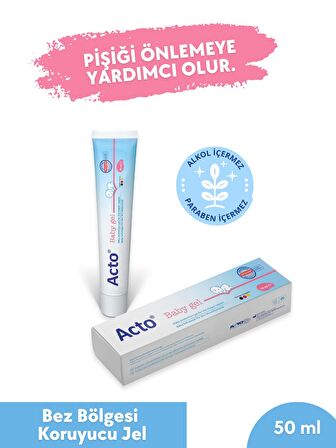 ACTO® BABY GEL 50 ml | Bebekler için Koruyucu Pişik Jeli | Bez Bölgesi Bakım Jeli