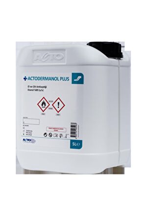 ACTODERMANOL® PLUS 5 Litre | El ve Cilt Antiseptiği %89 (v/v) Etanol