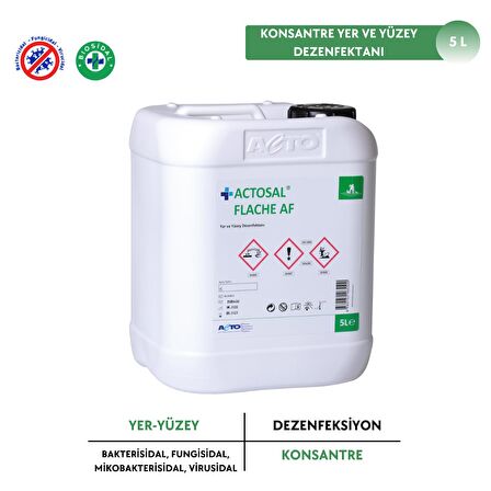 ACTOSAL® FLACHE AF 5L [Konsantre Yer ve Yüzey Dezenfektanı]