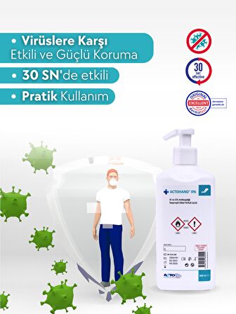 ACTOHAND® IPA 500 ml | El ve Cilt Antiseptiği - İzopropil Alkol 75 % (v/v)