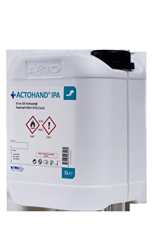 ACTOHAND® IPA 5 Litre | El ve Cilt Antiseptiği - İzopropil Alkol 75 % (v/v)