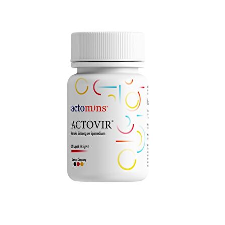 ACTOVIR® Panaks Ginseng ve Epimedium Ekstresi İçeren Takviye Edici Gıda 19,9 Gr x 27 Kapsül