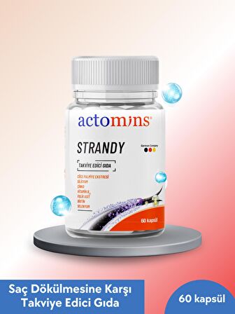 ACTOMINS® STRANDY | PARLAK, GÜÇLÜ, SAĞLIKLI SAÇ VE SAÇ DERİSİ İÇİN TAKVİYE EDİCİ GIDA