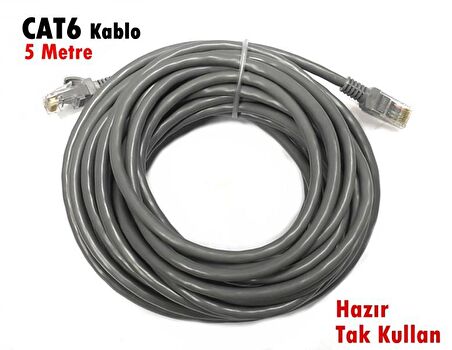 FULLY 5Metre CAT6 Kablo Hazır Fişli - Kargo Ücretsiz