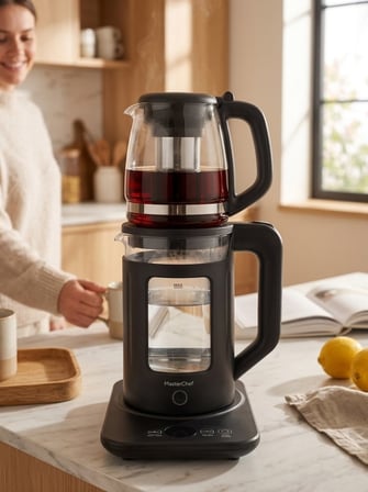 MasterChef MC 468 Dijital Cam Çay Makinesi 1500 W