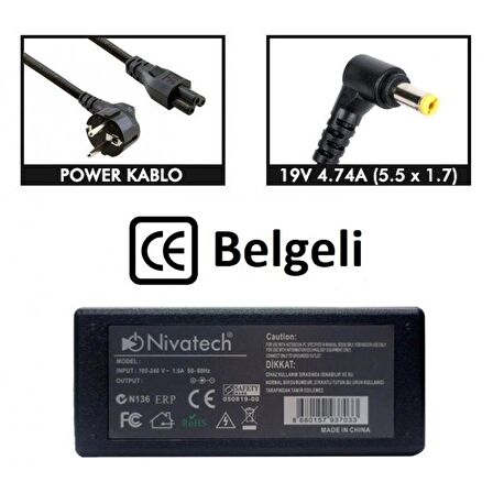 Nivatech BC961 19V 3,42A (5,5*2,5mm)STANDART