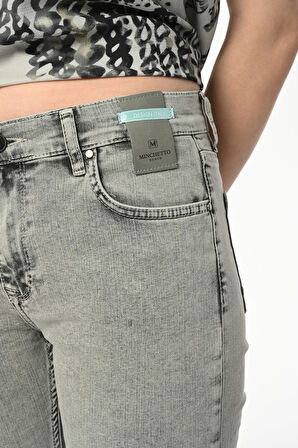 Slim BELLA Günlük Kadın Straight Strech Jean Normal Bel Traditional 5 Cep Denim Pantolon 