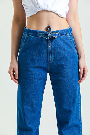 Jogger Günlük Kadın Strech Jean Normal Bel Young Yan Cep Denim Pantolon 