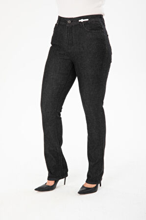 Slim D151 Office Kadın Straight Strech Jean Yüksek Bel Smart 5 Cep Denim Pantolon 