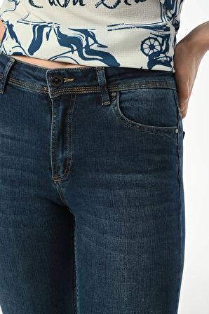 Skinny D135 Office Kadın Strech Jean Yüksek Bel Feminine 5 Cep Denim Pantolon 