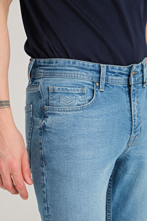 Slim D268 Günlük Erkek Straight Strech Jean Normal Bel Young 5 Cep Denim Pantolon 
