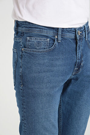 Slim D285 Günlük Erkek Straight Strech Jean Normal Bel Young 5 Cep Denim Pantolon 