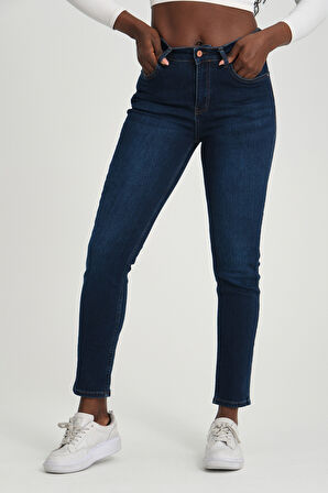 Klasik D294 Günlük Kadın Mom Strech Jean Normal Bel Traditional 5 Cep Denim Pantolon 