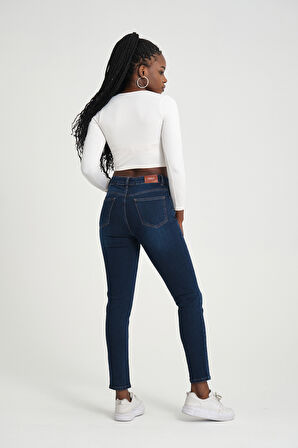 Klasik D294 Günlük Kadın Mom Strech Jean Normal Bel Traditional 5 Cep Denim Pantolon 
