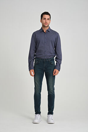 Slim D303 Günlük Erkek Straight Strech Jean Normal Bel Young 5 Cep Denim Pantolon 