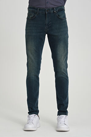 Slim D303 Günlük Erkek Straight Strech Jean Normal Bel Young 5 Cep Denim Pantolon 
