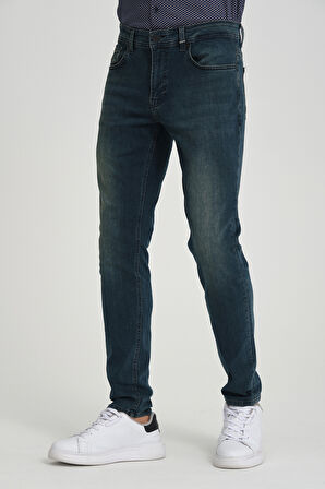 Slim D303 Günlük Erkek Straight Strech Jean Normal Bel Young 5 Cep Denim Pantolon 