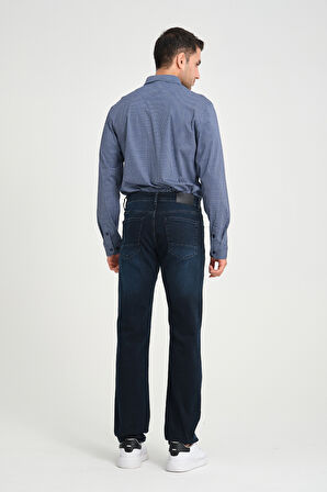 Regular D303 Günlük Erkek Straight Strech Jean Normal Bel Traditional 5 Cep Denim Pantolon 