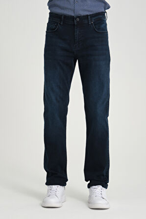 Regular D303 Günlük Erkek Straight Strech Jean Normal Bel Traditional 5 Cep Denim Pantolon 