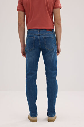 Regular D352 Günlük Erkek Straight Strech Jean Normal Bel Traditional 5 Cep Denim Pantolon 