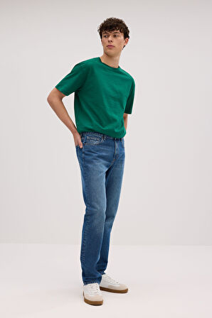 Regular D371 Günlük Erkek Jean Straight Rigit Normal Bel Traditional 5 Cep Denim Pantolon 