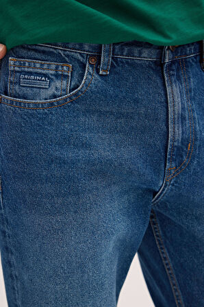 Regular D371 Günlük Erkek Jean Straight Rigit Normal Bel Traditional 5 Cep Denim Pantolon 