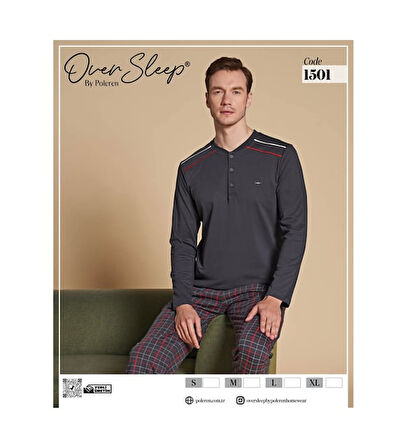 Füme Erkek Pijama Takımı L  Beden