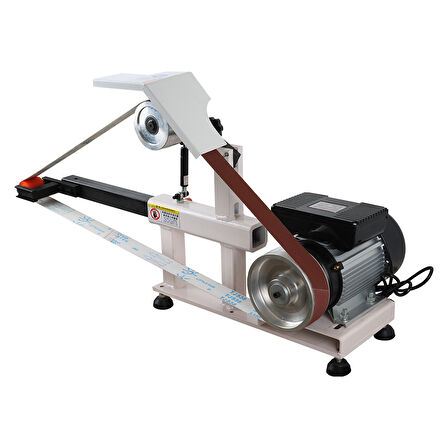 Powermaster Zımpara Polisaj Makinesi Endüstriyel Sanayi Tipi Şerit Zımpara Makinası 2200 Watt 6 Cm Zımpara Genişliği