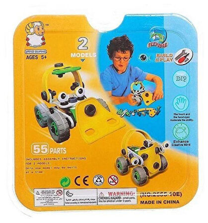 Build Play 55 Parça 2 Model Yapılabilen Esnek Oyuncak