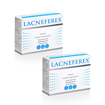 İmuneks Farma Lacneferex™ Laktoferrin, Vitamin ve Mineral içeren Gıda Takviyesi 60 Kapsül x 2 Adet