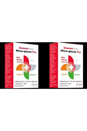 Imuneks Micro Glukan Plus Beta Glucan 30 Kapsül 2 Kutu