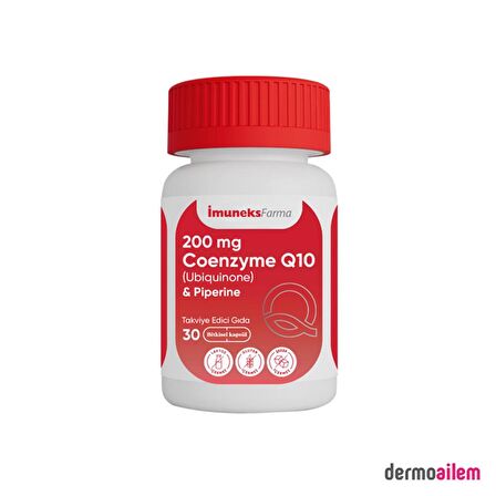 İmuneks 200 Mg Coenzyme Q10 30 Bitkisel Kapsül